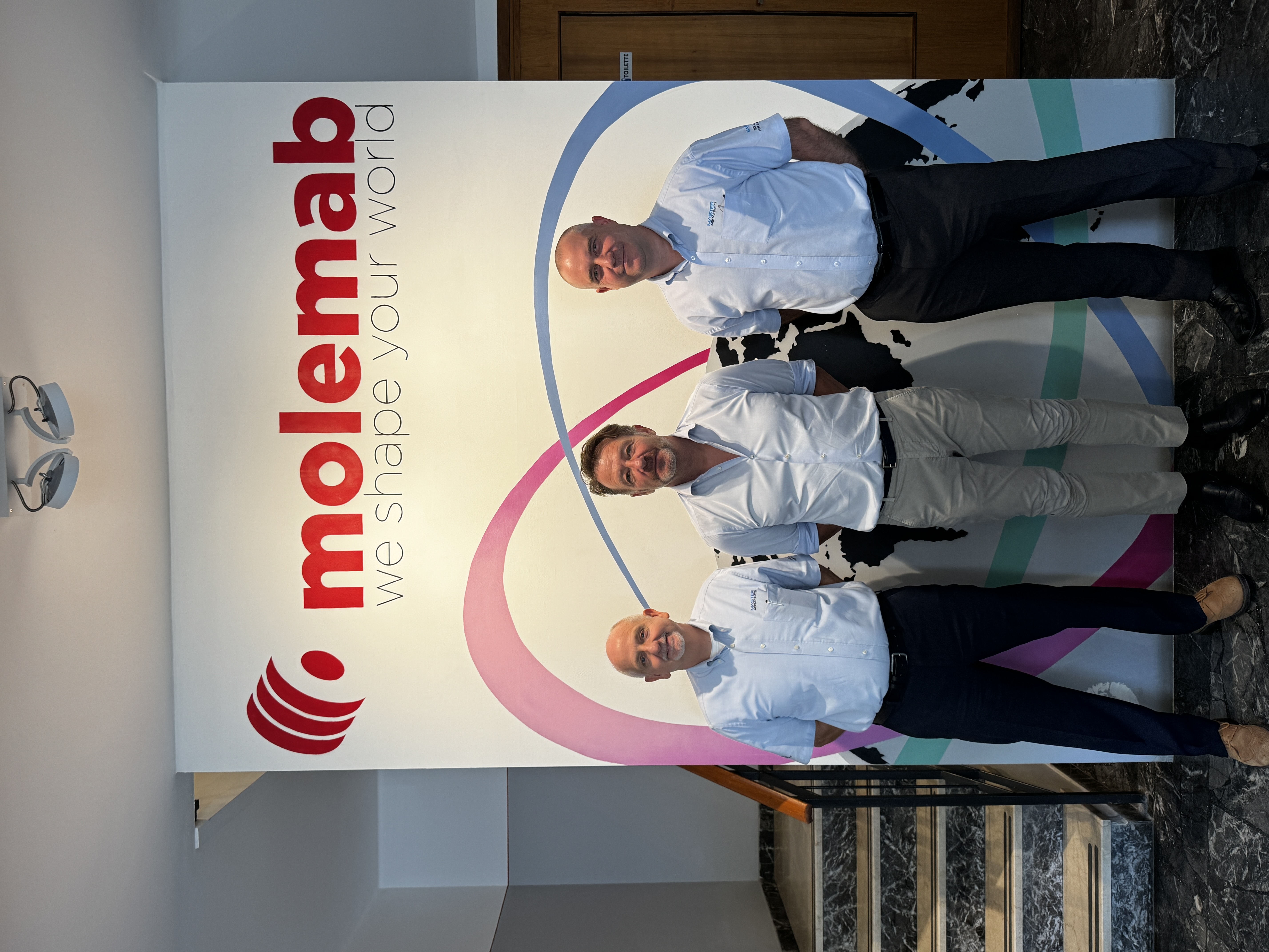 Master Abrasives visiting Molemab to confirm representation